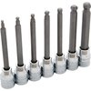 Dynamic Tools 3/8" Drive 7Pcs SAE, Long Ball Nose, Hex Socket Set, 1/8" - 3/8" D010024